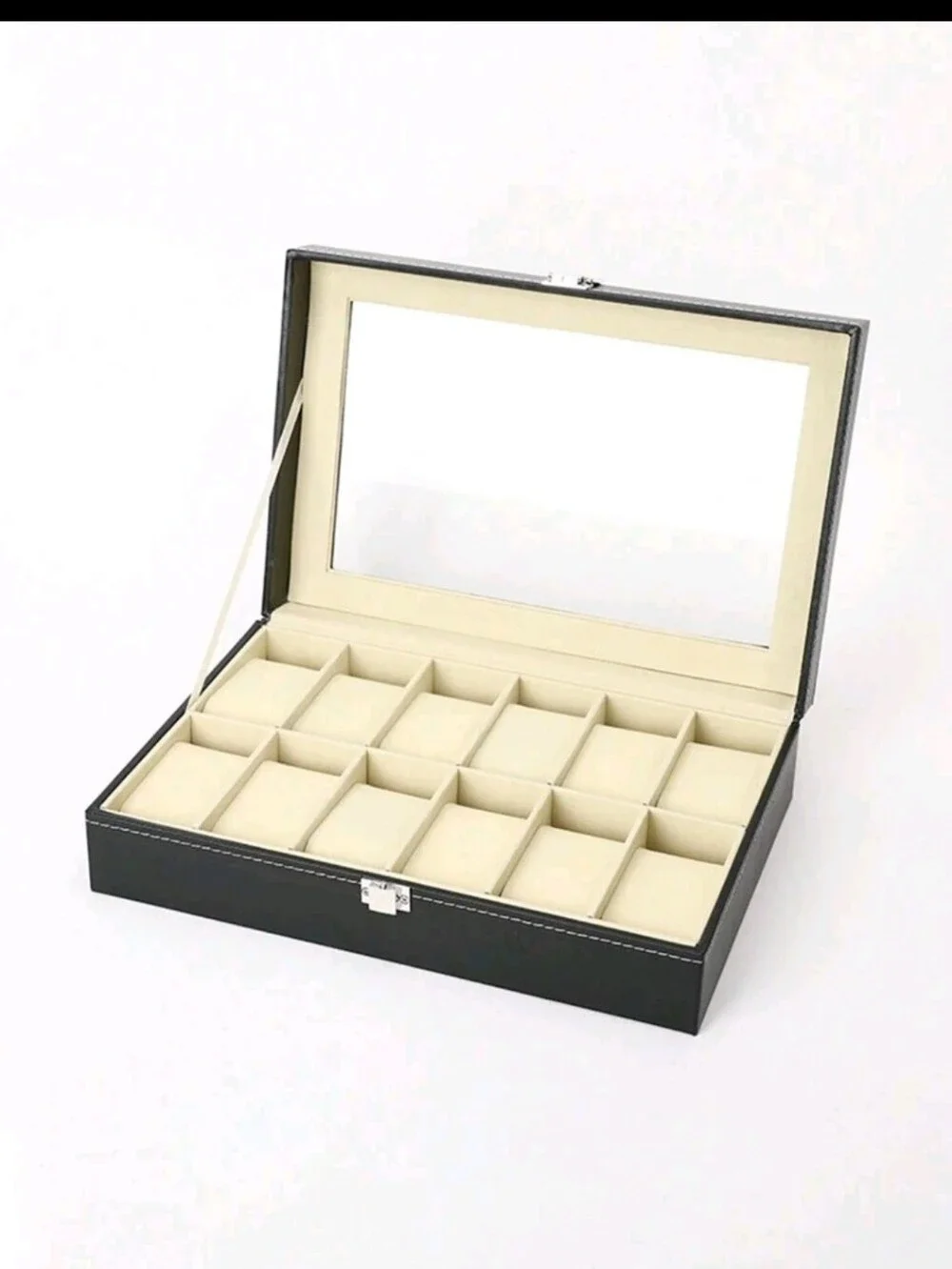 Men's Metallic Watch Organizer Case - Silver